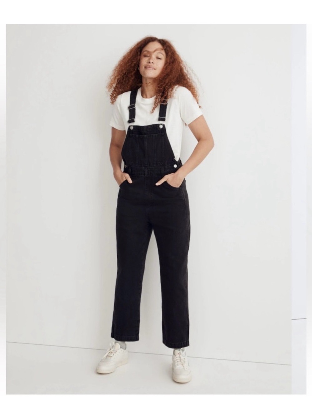 Madewell Black Denim Overalls - Slim Tapered Jumpsuit